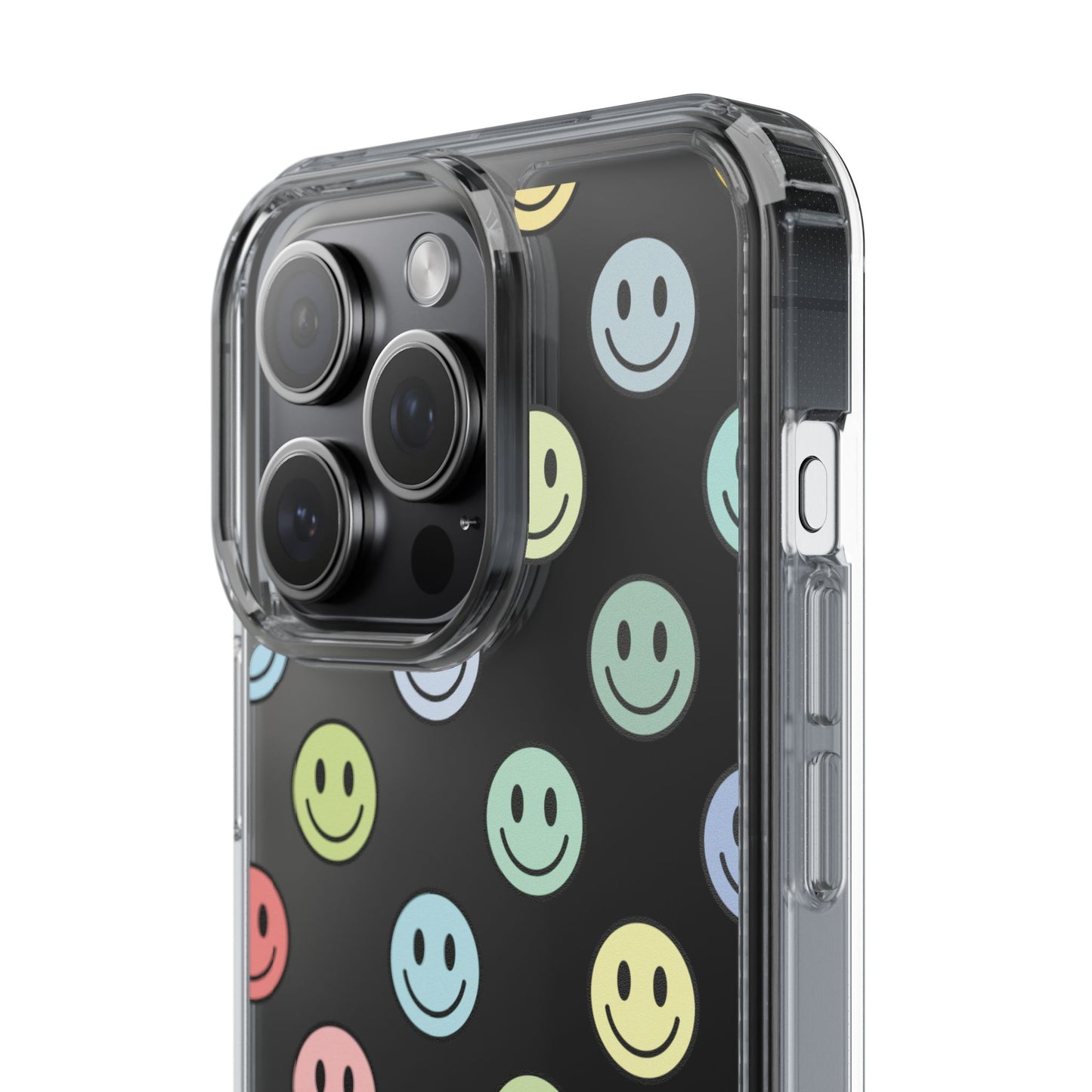 Clear Smiley Face Phone Case, Fun Protective Cover, Cute Accessory, Gift for Friends, Vibrant Smartphone Style