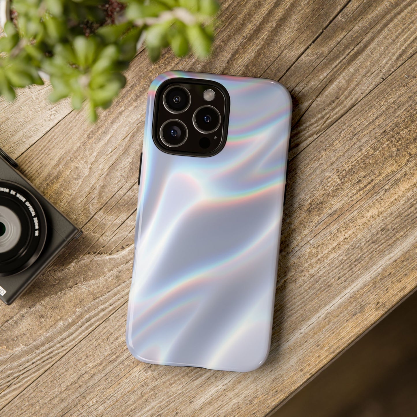 Phone Cases, Holographic Samsung iPhone Accessories, Glossy Unique Design, Gift for Women Teens Self, Holographic Background