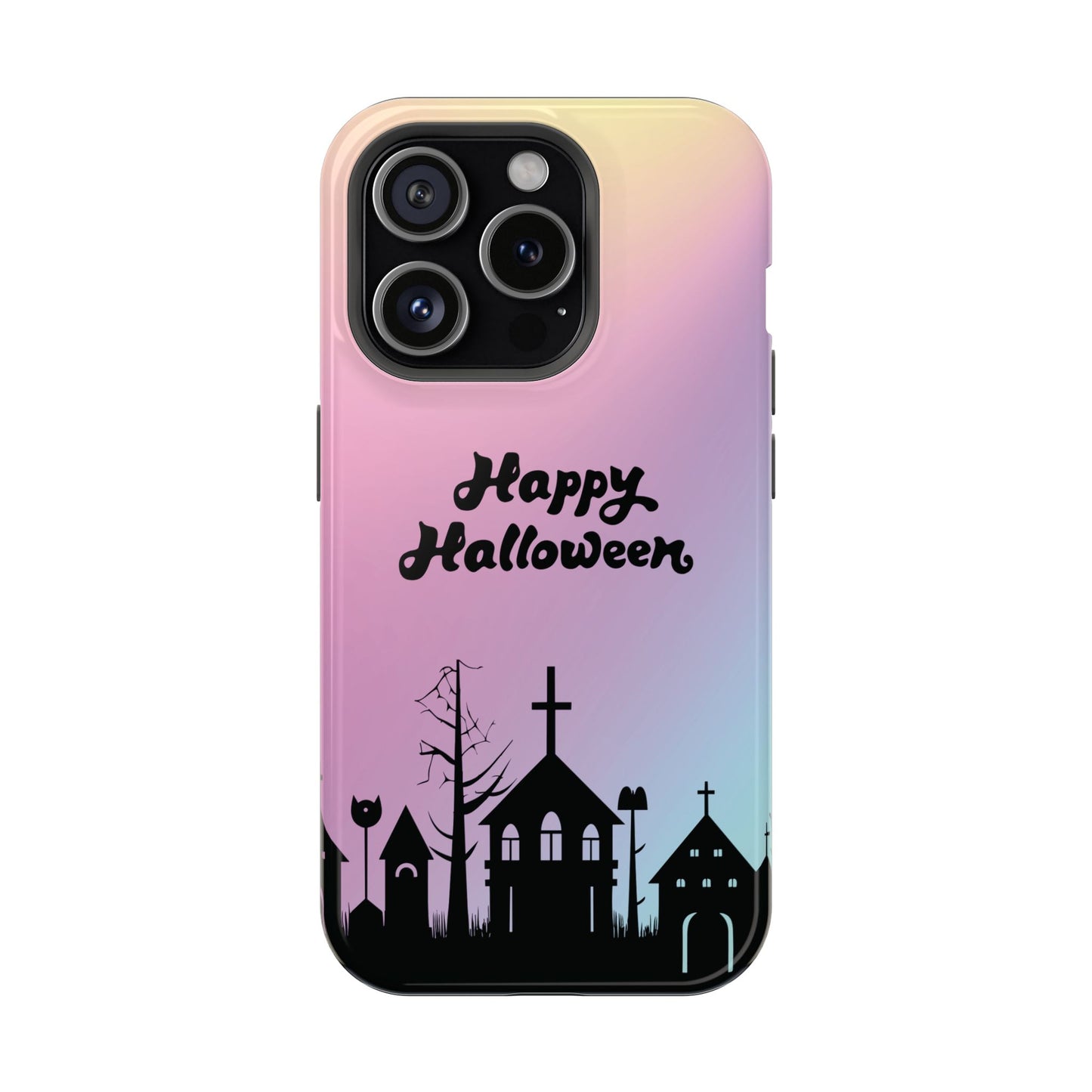 Magnetic Tough Cases, Halloween Gradient Background, Cemetery Halloween Phone Covers, Spooky Magnetic Cases, Ghostly Tough Phone Cases,