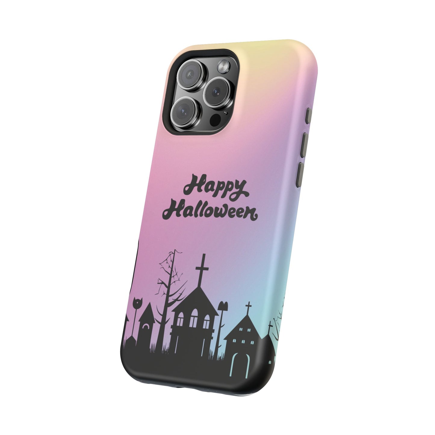 Magnetic Tough Cases, Halloween Gradient Background, Cemetery Halloween Phone Covers, Spooky Magnetic Cases, Ghostly Tough Phone Cases,