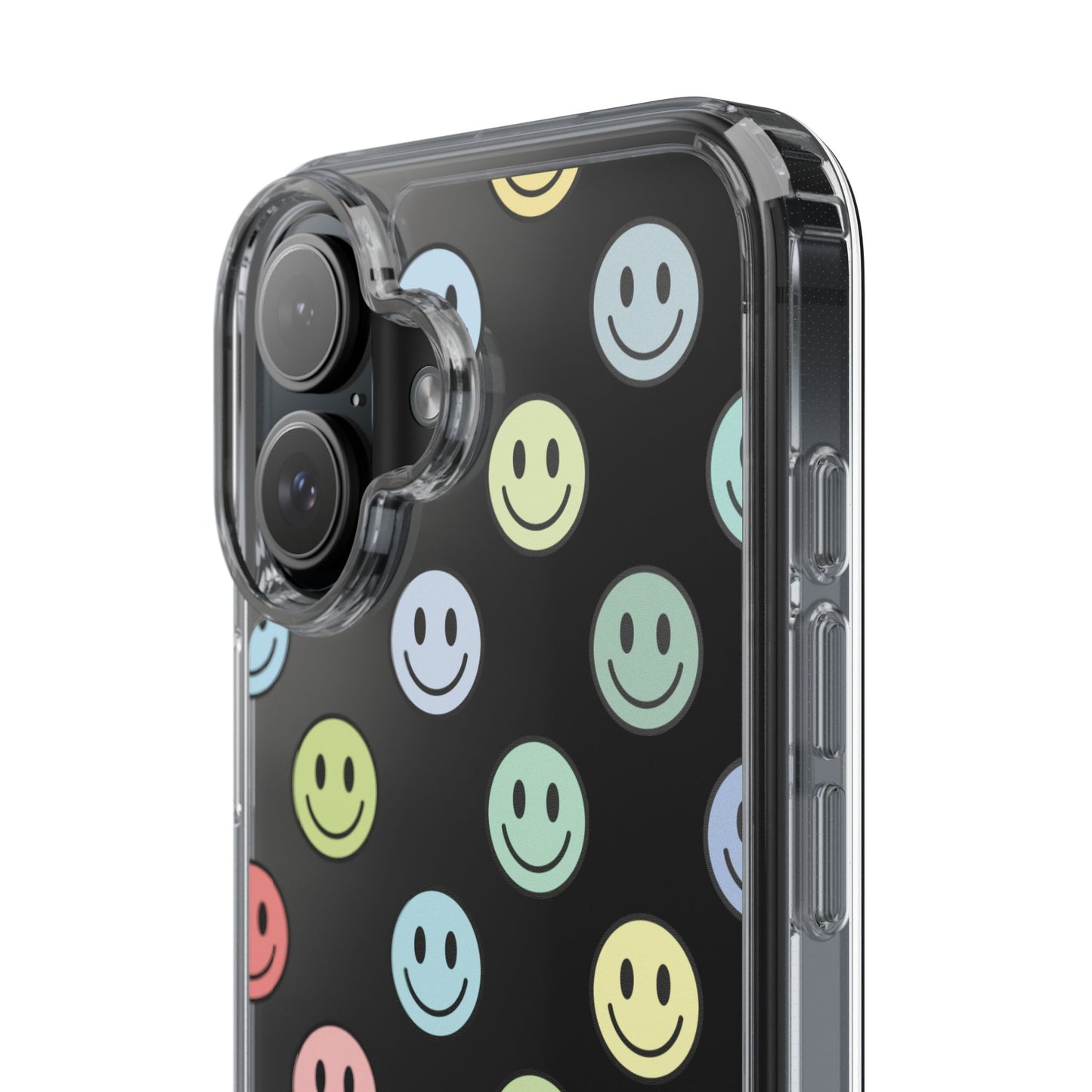 Clear Smiley Face Phone Case, Fun Protective Cover, Cute Accessory, Gift for Friends, Vibrant Smartphone Style