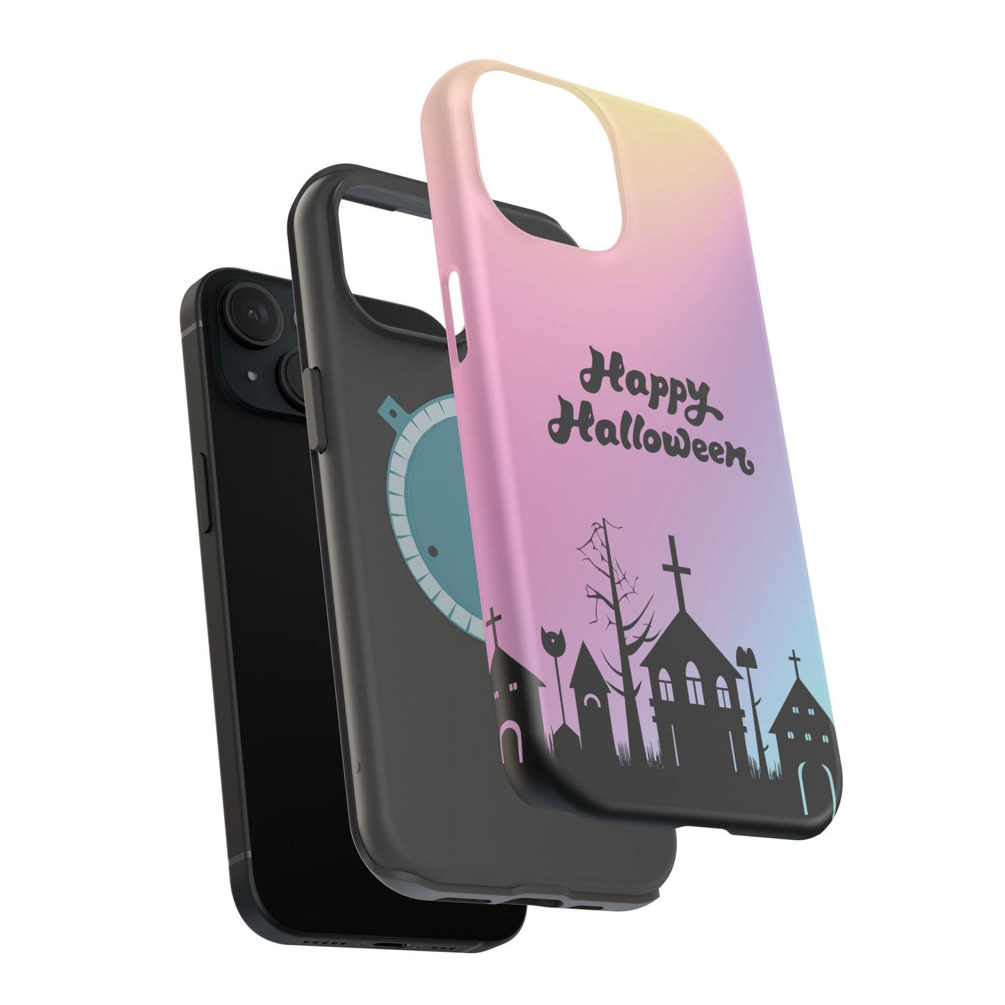 Magnetic Tough Cases, Halloween Gradient Background, Cemetery Halloween Phone Covers, Spooky Magnetic Cases, Ghostly Tough Phone Cases,