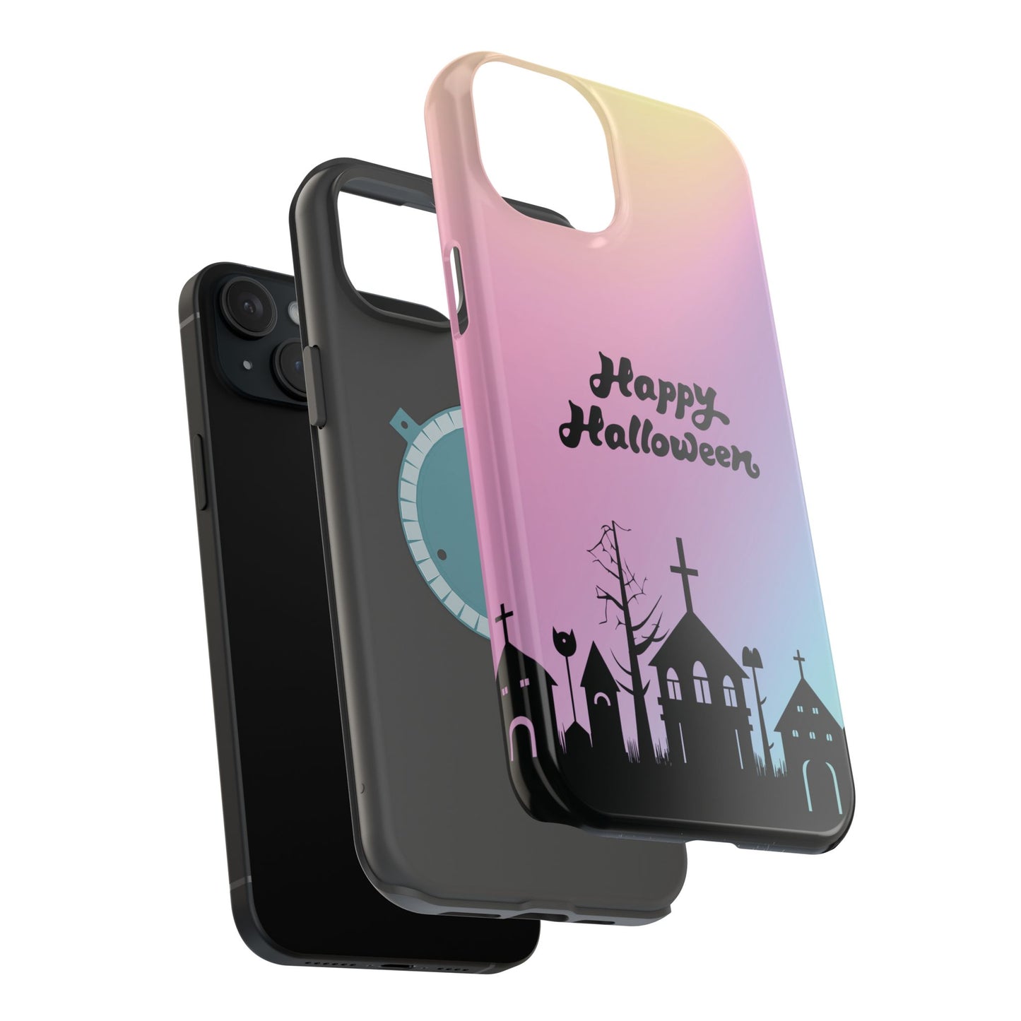 Magnetic Tough Cases, Halloween Gradient Background, Cemetery Halloween Phone Covers, Spooky Magnetic Cases, Ghostly Tough Phone Cases,
