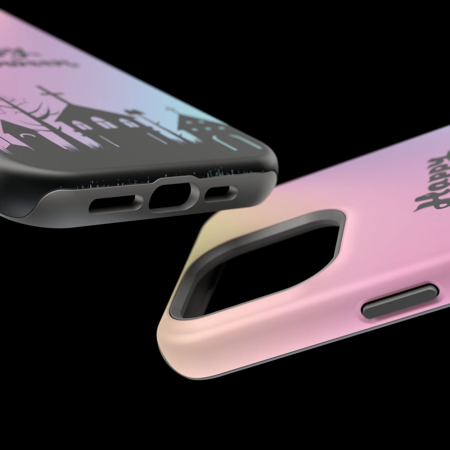 Magnetic Tough Cases, Halloween Gradient Background, Cemetery Halloween Phone Covers, Spooky Magnetic Cases, Ghostly Tough Phone Cases,