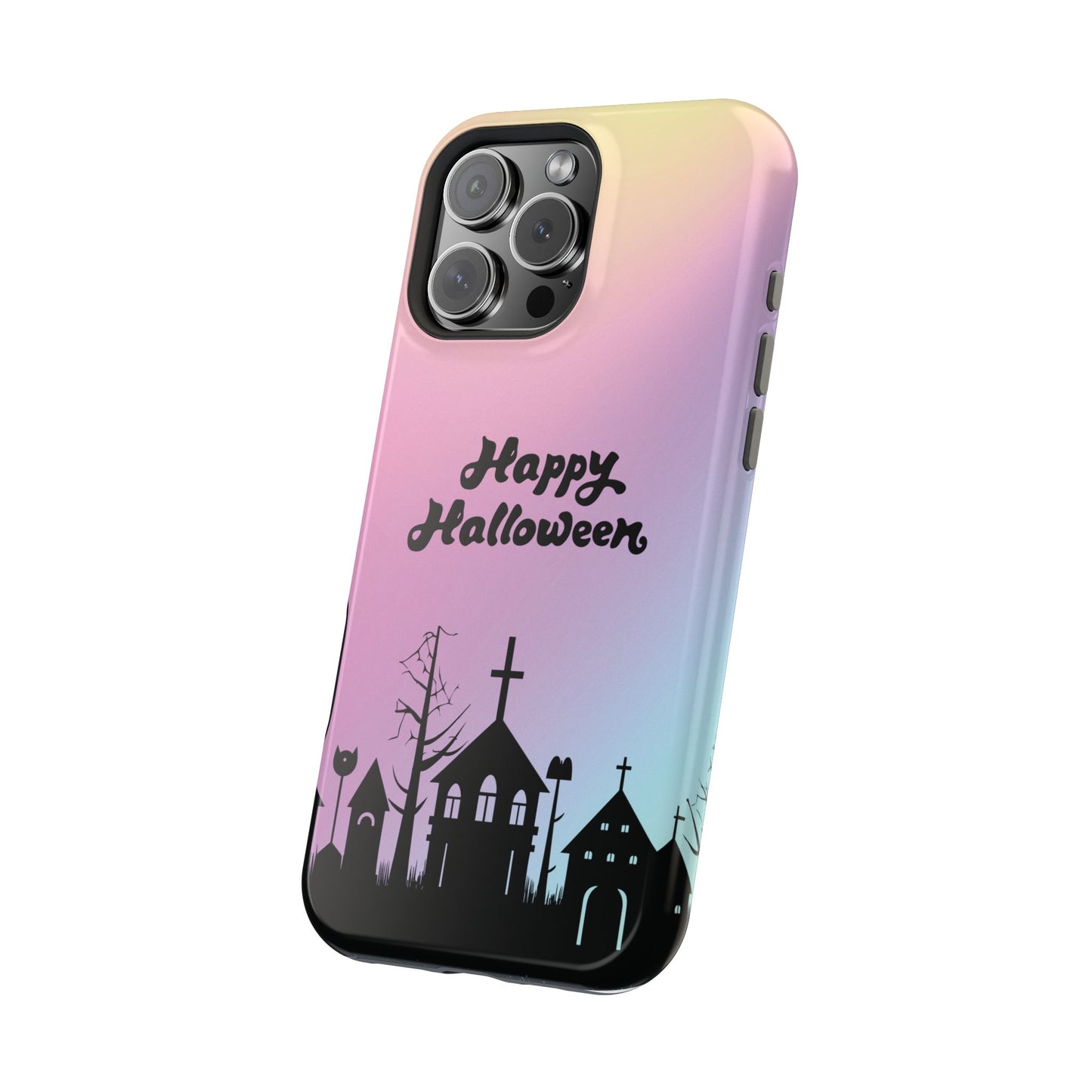 Magnetic Tough Cases, Halloween Gradient Background, Cemetery Halloween Phone Covers, Spooky Magnetic Cases, Ghostly Tough Phone Cases,