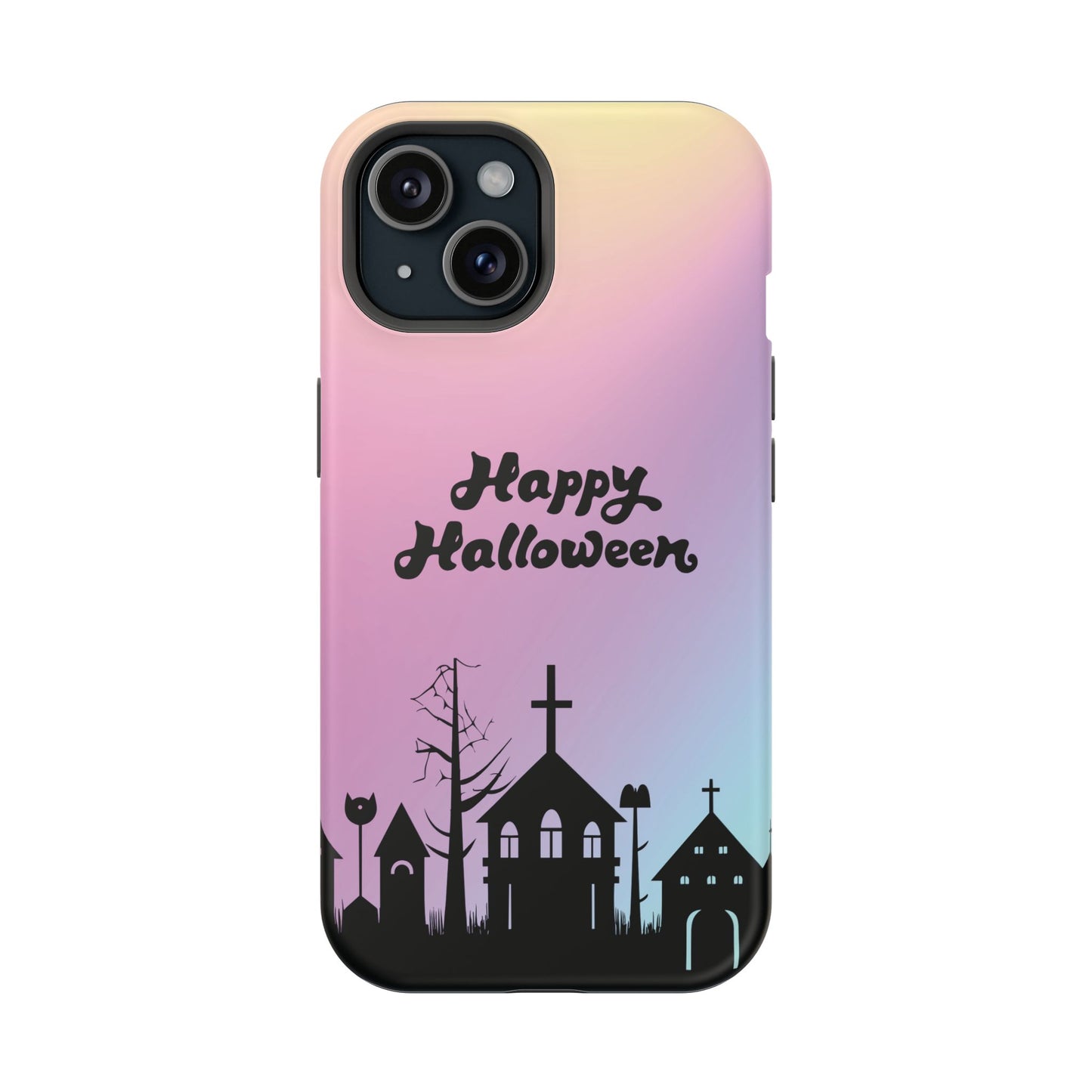 Magnetic Tough Cases, Halloween Gradient Background, Cemetery Halloween Phone Covers, Spooky Magnetic Cases, Ghostly Tough Phone Cases,