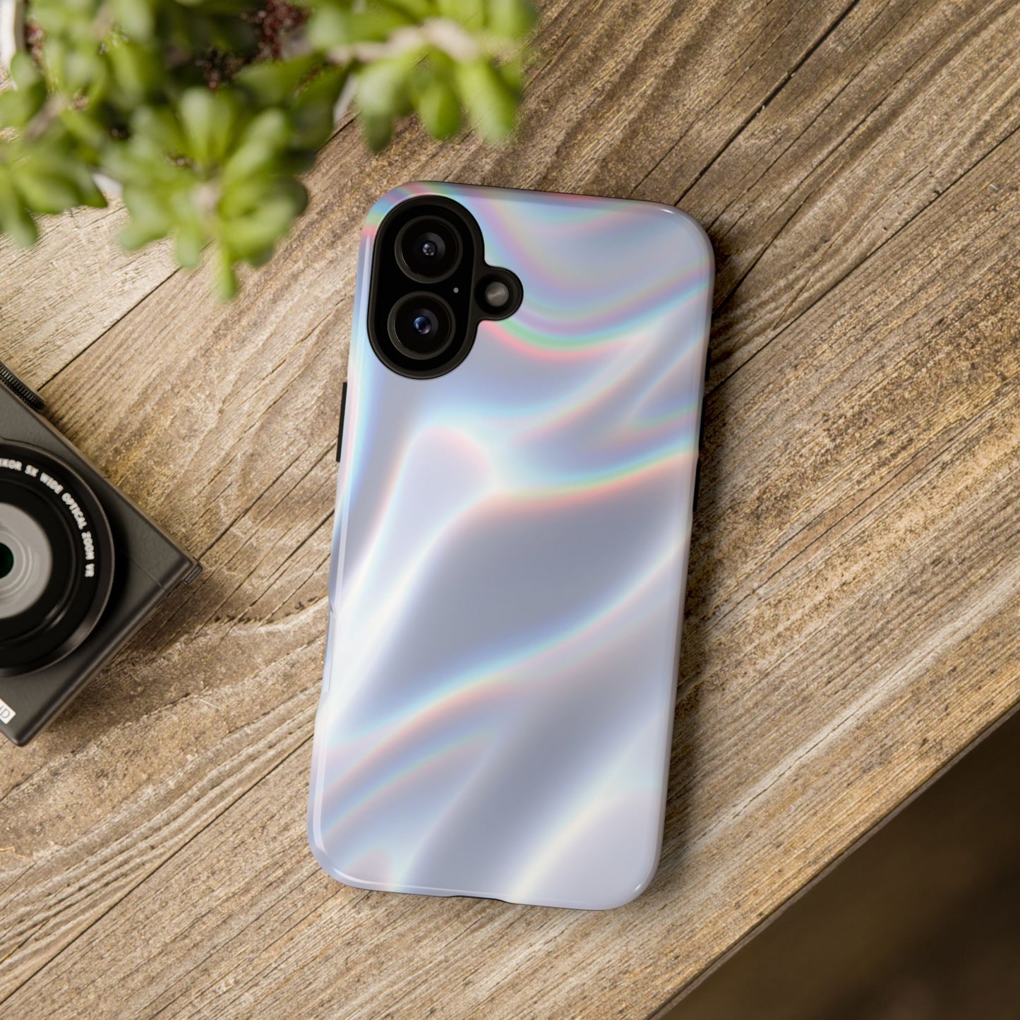 Phone Cases, Holographic Samsung iPhone Accessories, Glossy Unique Design, Gift for Women Teens Self, Holographic Background