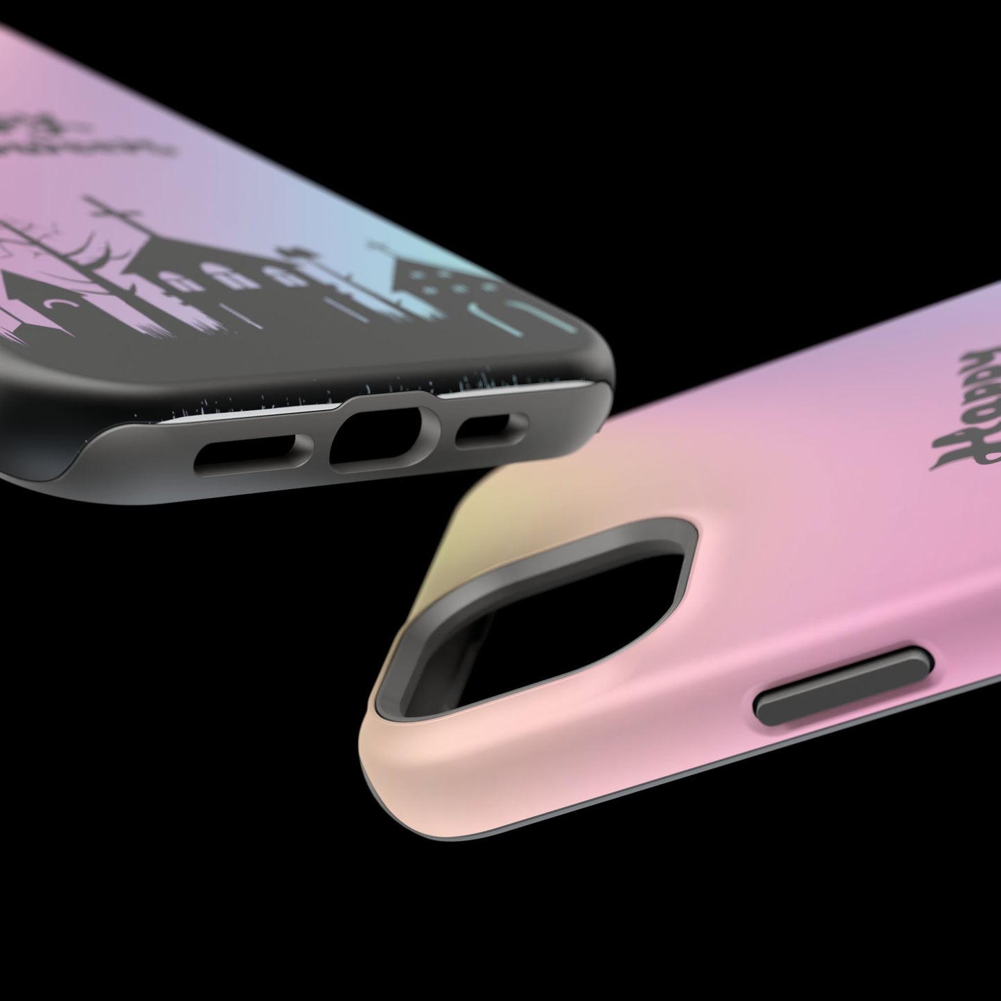 Magnetic Tough Cases, Halloween Gradient Background, Cemetery Halloween Phone Covers, Spooky Magnetic Cases, Ghostly Tough Phone Cases,