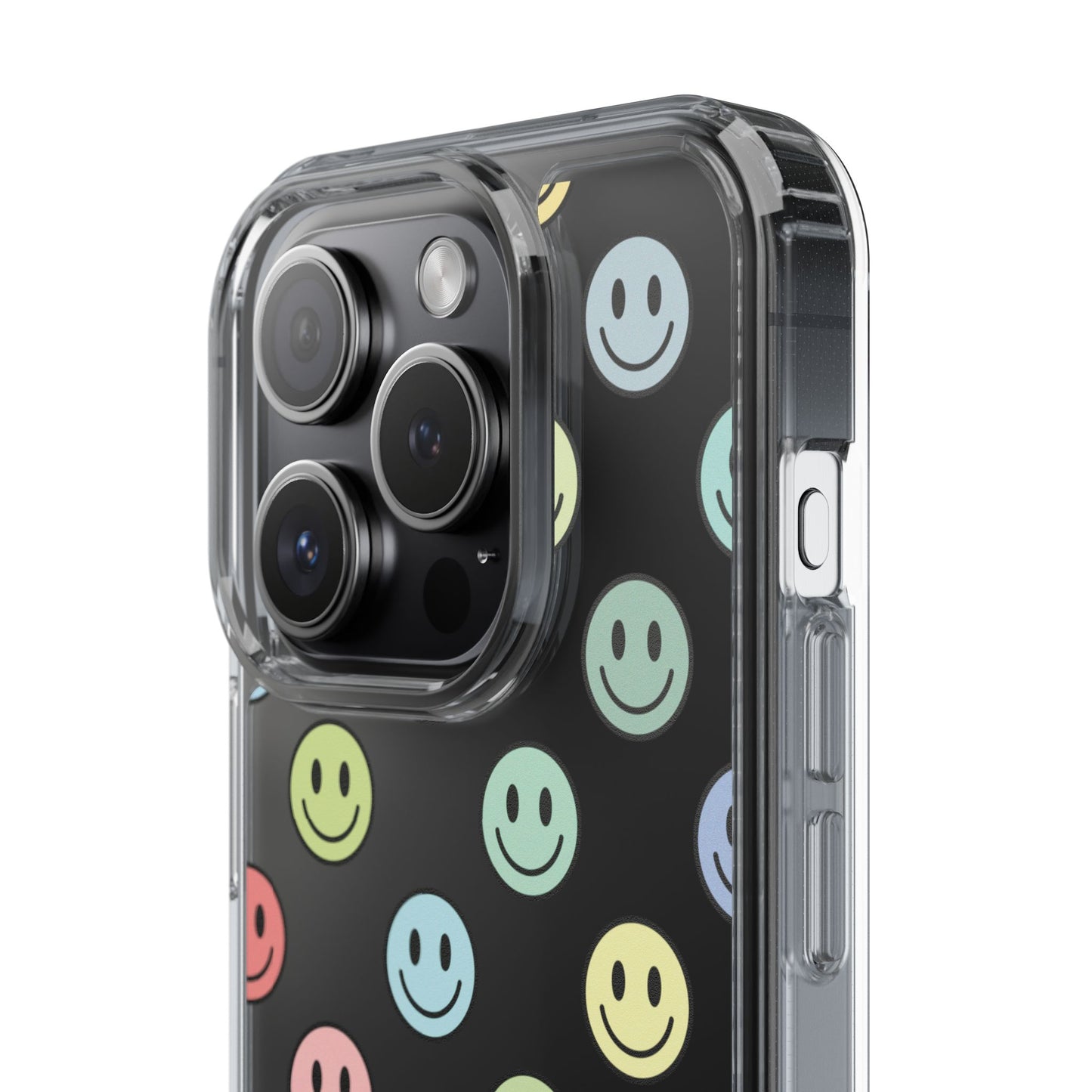 Clear Smiley Face Phone Case, Fun Protective Cover, Cute Accessory, Gift for Friends, Vibrant Smartphone Style